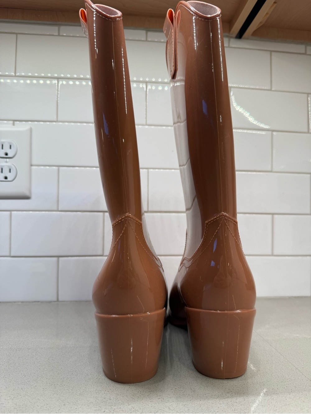 Like New! Jeffrey Campbell Thundrstrm Western Rain Boots -  Dagget Cowboy Rain - Picture 4 of 5